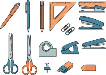 Obraz premium Floral Line Art: Spring Flower Collection