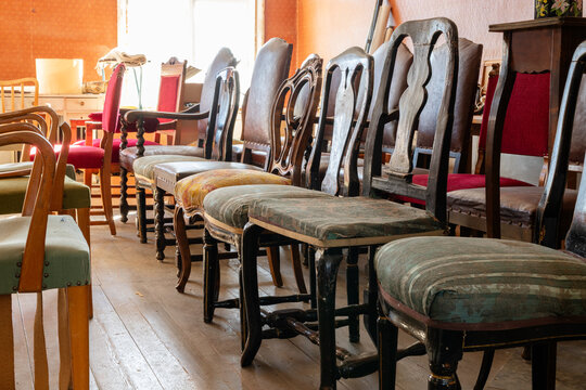 Stack of old chairs