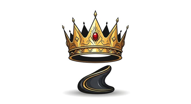 Honored Crown and Prestige Vector Illustration
