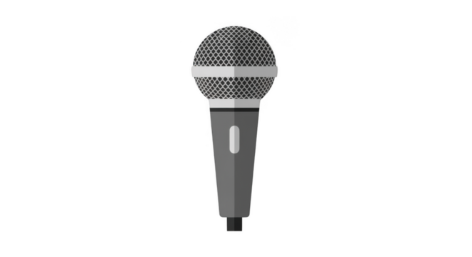Flat Design Microphone Icon - Powered by Adobe