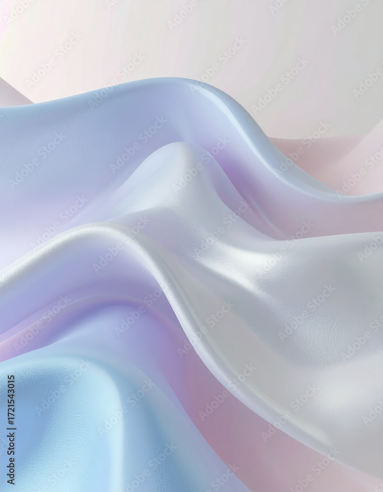 Poster abstract fluid, pastel, flowing shapes: pastel abstract fluid pattern creates delicate, flowing shap