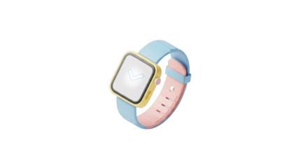 Pastel Smartwatch Mockup 3d Render