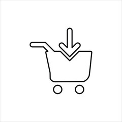 buy icons. simple line vector