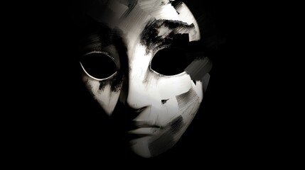 Mysterious masked face