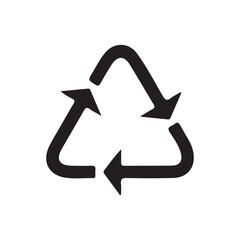 recycle symbol icon on white background