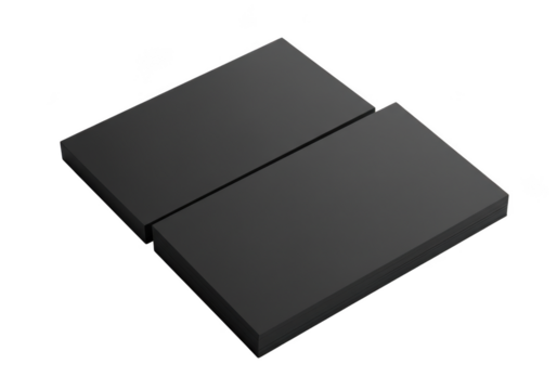 Minimalist dark gray square shapes arranged in a geometric pattern for design transparent background