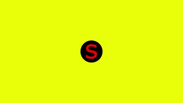 Letter S logo icon on yellow background.