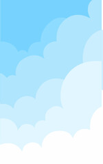Vertical blue cloud background sky View