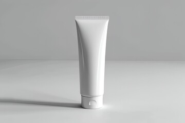 Blank white tube of cosmetic product