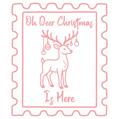 Christmas Deer Stamp