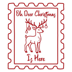 Christmas Deer Stamp