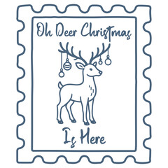 Christmas Deer Stamp