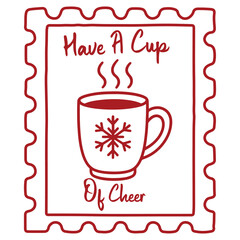 Christmas Cup Stamp