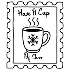 Christmas Cup Stamp