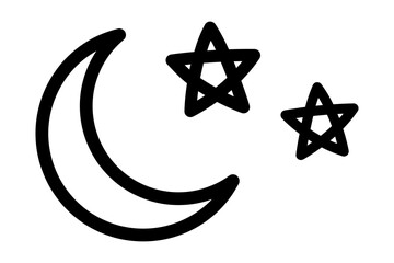 月のシンプルな手描きイラスト11