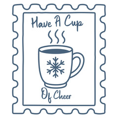 Christmas Cup Stamp