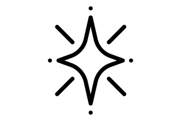 星のシンプルな手描きイラスト01