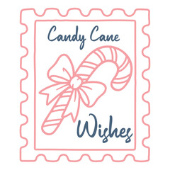 Christmas Candy Cane Stamp