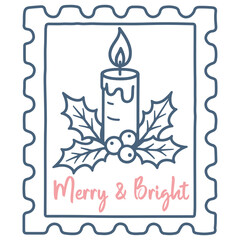 Christmas Candle Stamp