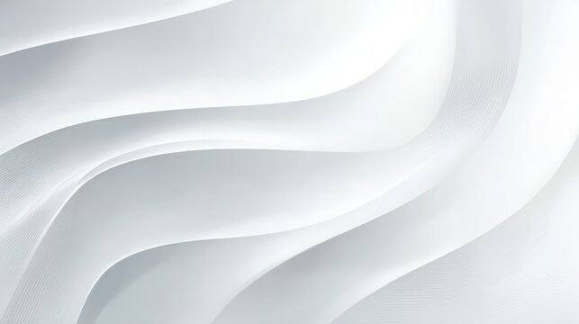 Flowing wave background in white and gray tones, perfect for serene visuals, websites, and minimalist compositions