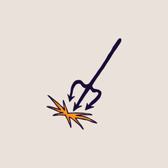 Pitchfork Spark Illustration