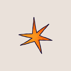 Obraz premium Star Orange Illustration