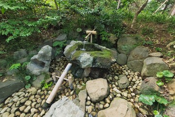 庭園の猪おどし