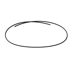Hand-Drawn Black Oval Shape Frame