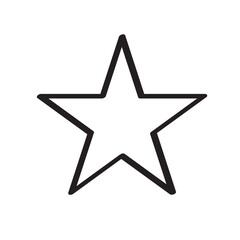 Hand-Drawn Black Star Outline Vector