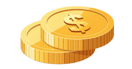 Gold Coins with Dollar Symbol, Finance, Wealth, Business, Currency, Investment, Money Concept