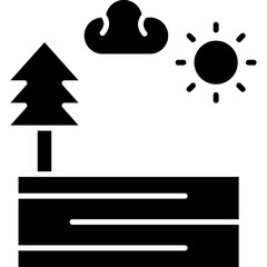 Lakeside Icon Vector Element