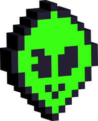 Obraz premium 3D Pixelated Alien