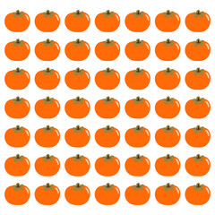 Seamless pattern vector illustration featuring uniform ripe red tomatoes with green stems, creating a fresh, vibrant, and playful design ideal for food, cooking, packaging, and nature-themed projects.