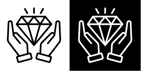 Value Proposition  Icon Set White Style Collection
