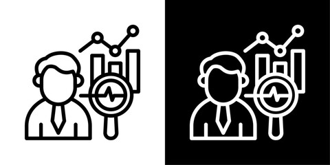 Kpi Tracker  icon of a flat style vector