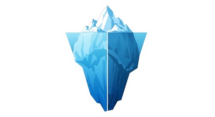 Obraz premium “Stylized Split Iceberg Vector on White Background”