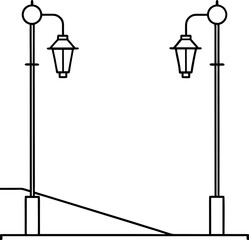 street lamp vector illustration