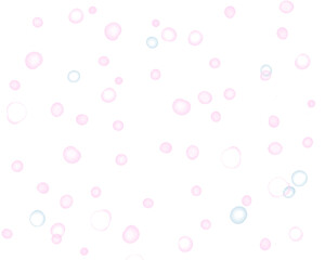 Colorful Hand-Drawn Soap Bubble Background with Soft Watercolor Pastel Style