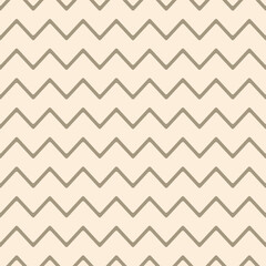 Taupe rounded zigzag lines over a cream background in a seamless pattern. Perfect for soft, neutral, and minimal design applications across print and digital formats.