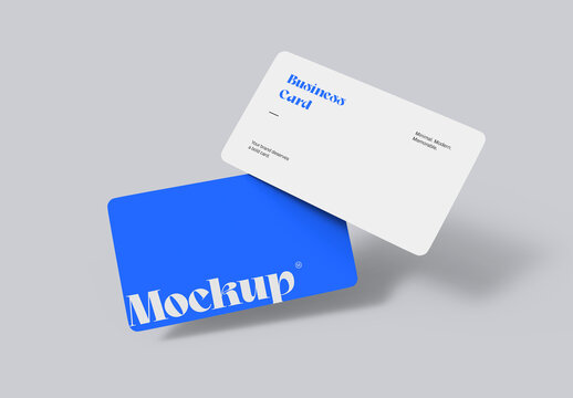 Modern and Clean Corporate Identity Business Card Mockup PSD