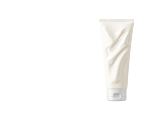 Creamy white tube, slightly textured