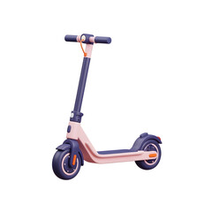 Pink Electric Scooter With Purple Accents