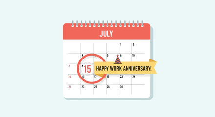 Happy Work Anniversary Calendar