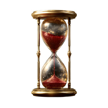 Hourglass Sand Timer Elegant Decorative Household Accent Symbol isolated on transparent background