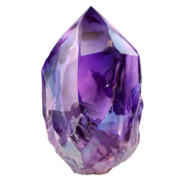 Amethyst Purple Crystal Healing Gem Spiritual Energy Symbol isolated on transparent background