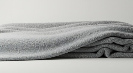 グレーの柔らかな毛布、快適な肌触り