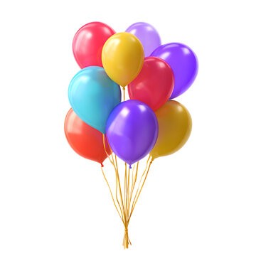 Balloon Colorful Floating Party Celebration Festive Icon isolated on transparent background