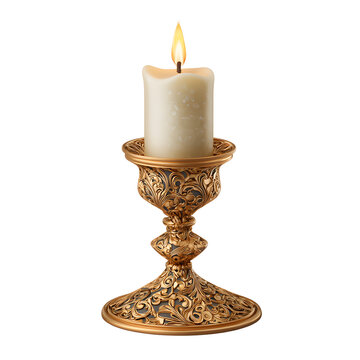 Candle Holder Metal Elegant Decorative Household Accent Item isolated on transparent background
