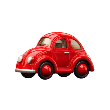 Car Toy Red Classic Childhood Play Entertainment Fun Icon isolated on transparent background