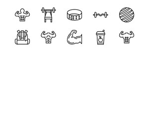 Gym Line Vector Icons